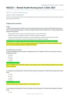 NSG 524 Mental Health Nursing Exam 3&colon; 100 Practice Questions &lpar;PDF&rpar; &vert; 2026&ndash;2027 &vert; Herzing University