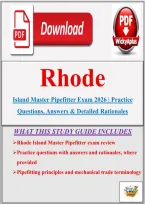 Rhode Island Master Pipefitter Exam 2026 &vert; Practice Questions&comma; Answers & Detailed Rationales