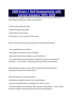 3400 Exam 1 Self Assessments with correct answers 100&percnt; 2026