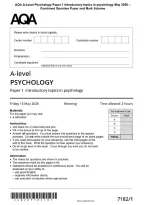 AQA A-Level Psychology Paper 1 Introductory topics in psychology May 2026 &NewLine;Combined Question Paper and Mark Scheme