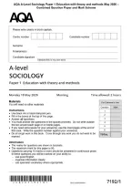 AQA A-Level Sociology Paper 1 Education with theory and methods May 2026 &NewLine;Combined Question Paper and Mark Scheme