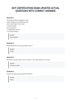 Dot Certification Exam Updated Actual&NewLine;Questions With Correct Answers&NewLine;