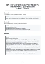 Dot&colon; Comprehensive Review For Nrcme Exam&NewLine;Updated Actual Questions With&NewLine;Correct Answers&NewLine;