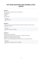 Dot Exam Questions And Answers Latest&NewLine;Update