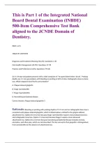 INBDE Integrated National Board Dental Examination 500 Practice Questions and Answers with Detailed Rationales Aligned to the JCNDE Domain of Dentistry for Comprehensive Dental Board Exam Preparation&NewLine;