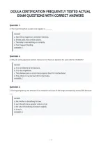 Doula Certification Frequently Tested Actual&NewLine;Exam Questions With Correct Answers