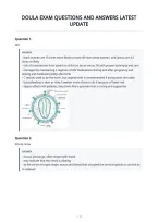 Doula Exam Questions And Answers Latest&NewLine;Update