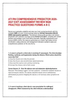 Ati Rn Comprehensive Predictor 2026 Exit Assessment Review Ngn Practice Questions Forms A B C