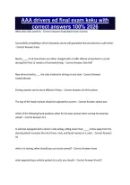 AAA drivers ed final exam keku with correct answers 100&percnt; 2026