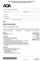 AQA AS Psychology Paper 2 Psychology in context May 2026 &NewLine;Combined Question Paper and Mark Scheme