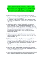 NSG 3450 Exam 1 Abuse&comma; Violence&comma; and Psychiatric Nursing  Questions and Correct Answers with Rationales &vert; New Update&NewLine;