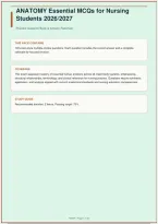 Anatomy Essential MCQs Versin B for Nursing Students with Answers & Detailed Rationales &lpar;100 Q&A&rpar;&NewLine;