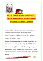  ISYE 6644 Arena Simulation Exam &lpar;2026&sol;2027&rpar; &vert; 40&plus; Questions & Answers &vert; Discrete Event Simulation&comma; Queueing Models & Arena Software 