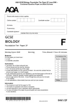 AQA GCSE Biology Foundation Tier Paper 2F June 2026 &NewLine;Combined Question Paper and Mark Scheme