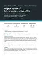 DFCS 605 Digital Forensic Investigation Project Report Template &vert; Complete Report Structure&comma; Evidence Analysis & Model Guidance &vert; 2026&sol;2027