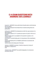 C-14 Exam Questions With Answers 100&percnt; Correct