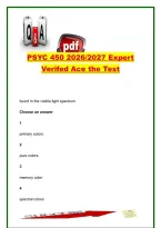 PSYC 450 Exam 2026&sol;2027 &vert; 80&plus; Psychology Questions & Answers &vert; Visual Perception&comma; Attention&comma; Color Vision&comma; Motion & Depth Perception