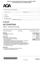 AQA A-Level Accounting Paper 1 Financial Accounting May 2026 &NewLine;Combined Question Paper and Mark Scheme