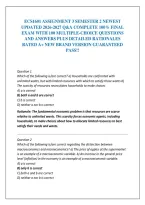 Ecs1601 Assignment 3 Semester 2 Newest Updated 2026-2027 Q&A Complete 100&percnt; Final Exam With 100 Multiple-Choice Questions And Answers Plus Detailed Rationales Rated A&plus; New Brand Version Guaranteed Pass&excl;&excl;