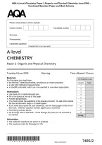 AQA A-Level Chemistry Paper 2 Organic and Physical Chemistry June 2026 &NewLine;Combined Question Paper and Mark Scheme