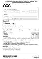 AQA A-Level Economics Paper 3 Economic Principles and Issues June 2026 &NewLine;Combined Question Paper and Mark Scheme
