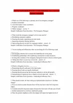 IAEM CEMAEM Practice Exam Exam with correct Answers