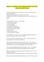 Relativity Certified Pro Exams Questions and Answers Multiple 20262027 Complete Accurate and Questions and Answers 100 Pass