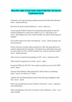 Maryville NURS 620 Adult 1 EXAM 1 A GUARANTEED