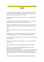 USPAP Exams Questions and Answers with Certified Solutions Questions and Answers 100 Pass