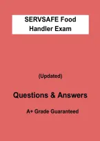 ServSafe Food Handler Exam Prep &vert; Food Safety Study Guide & Certification Review &vert; Grade A&plus; &vert; 2026&ndash;2027