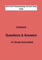 WGU D236 Pathophysiology OA Exam &vert; Objective Assessment Study Guide & Exam Prep &vert; Grade A&plus; &vert; 2026&ndash;2027