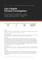DFCS 605 Lab 4 Digital Forensic Investigation &vert; FTK Imager&comma; Metadata&comma; RTF Hash Verification & Windows Registry &vert; UMGC 2026