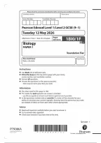 Edexcel GCSE Biology &vert; 1BI0&sol;1F Question Paper &vert; June 2026 Foundation