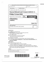 Edexcel GCSE Chemistry &vert; 1CH0&sol;2H Question Paper &vert; June 2026 Higher
