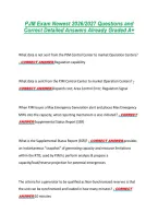 PJM Exam Newest 2026&sol;2027 Questions and &NewLine;Correct Detailed Answers Already Graded A&plus; 