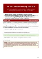 RN VATI Pediatric Nursing 2026 PDF &vert; NGN Practice Questions&comma; Accurate Answers and Detailed Rationales for Exam Preparation