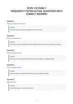Econ 110 Exam 1&NewLine;Frequently Tested Actual Questions With&NewLine;Correct Answers