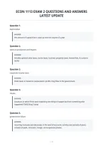 Econ 1113 Exam 2 Questions And Answers&NewLine;Latest Update&NewLine;