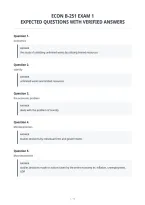 Econ B-251 Exam 1&NewLine;Expected Questions With Verified Answers