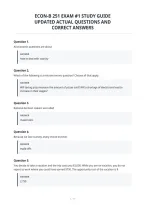 Econ-B 251 Exam &num;1 Study Guide&NewLine;Updated Actual Questions And&NewLine;Correct Answers