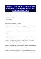 Science Olympiad 2021 Anatomy and Physiology &vert; The Skeletal System with correct answers 100&percnt;