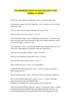 Texas Roadhouse Menu Test Latest Actual Questions and Answers correct Questions and Answers 100 Pass