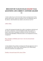 Hesi Exit Rn Naxlex Exam 2026&sol;2027 Fall Questions And Correct Answers Graded A&plus;