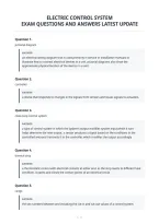 Electric Control System&NewLine;Exam Questions And Answers Latest Update