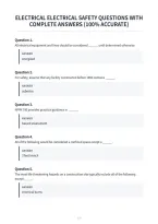 Electrical Electrical Safety Questions With&NewLine;Complete Answers &lpar;100&percnt; Accurate&rpar;