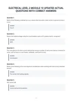 Electrical Level 2 Module 10 Updated Actual&NewLine;Questions With Correct Answers&NewLine;