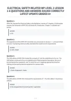 Electrical Safety-Related Wp Level 2 Lesson&NewLine;1-6 Questions And Answers Solved Correctly&NewLine;Latest Update Graded A&plus;