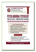 Alverno PSY-250 Abnormal Psychology &lpar;PDF&rpar; &vert; 2026 &vert; Diagnostic Exam