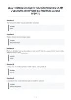 Electronics Eta Certification Practice Exam&NewLine;Questions With Verified Answers Latest&NewLine;Update&NewLine;