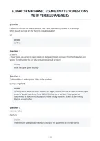 Elevator Mechanic Exam Expected Questions&NewLine;With Verified Answers